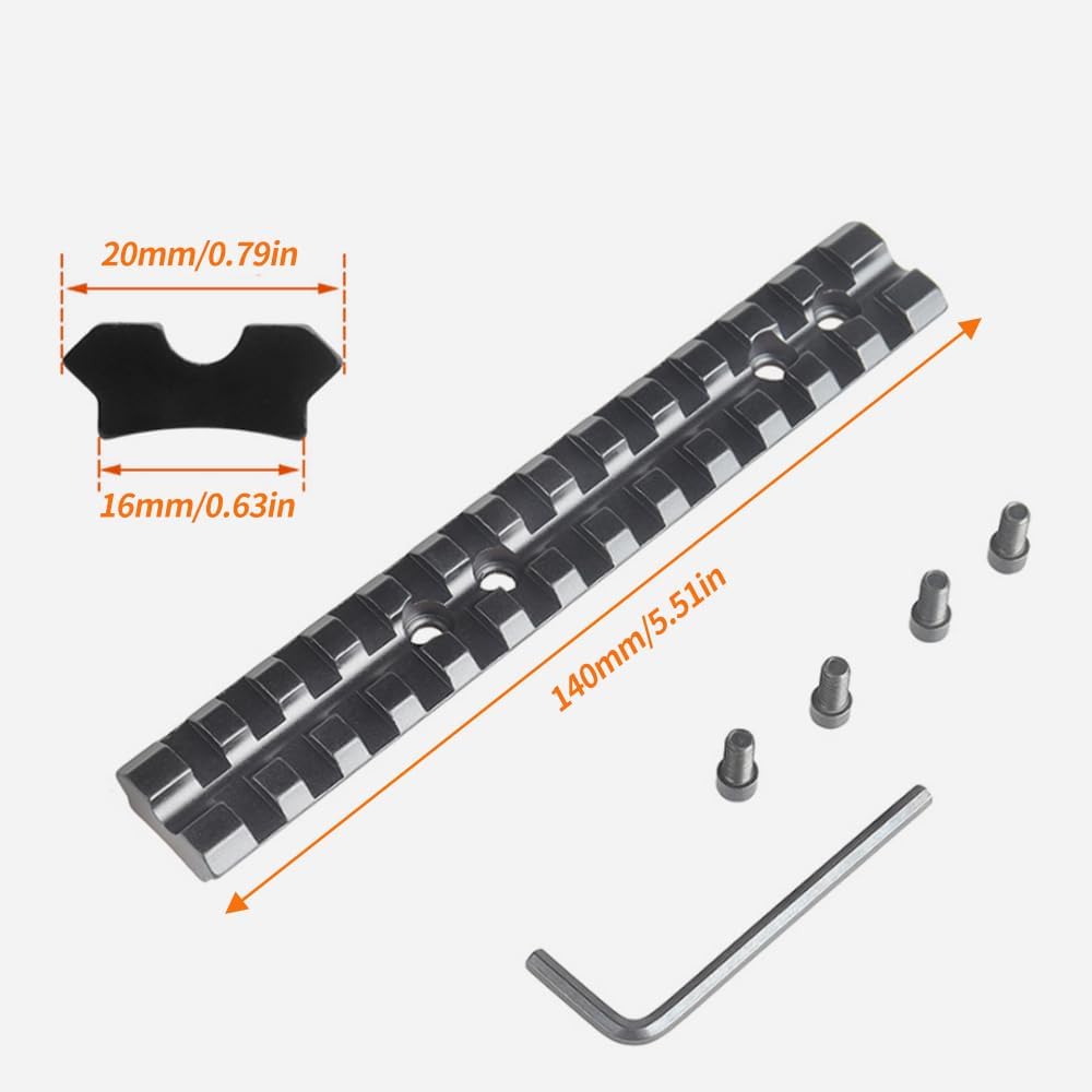 Mossberg 500/590/835 Picatinny Rail Scope Mount – 13-Slot 5.5" Low Profile, Aircraft Aluminum