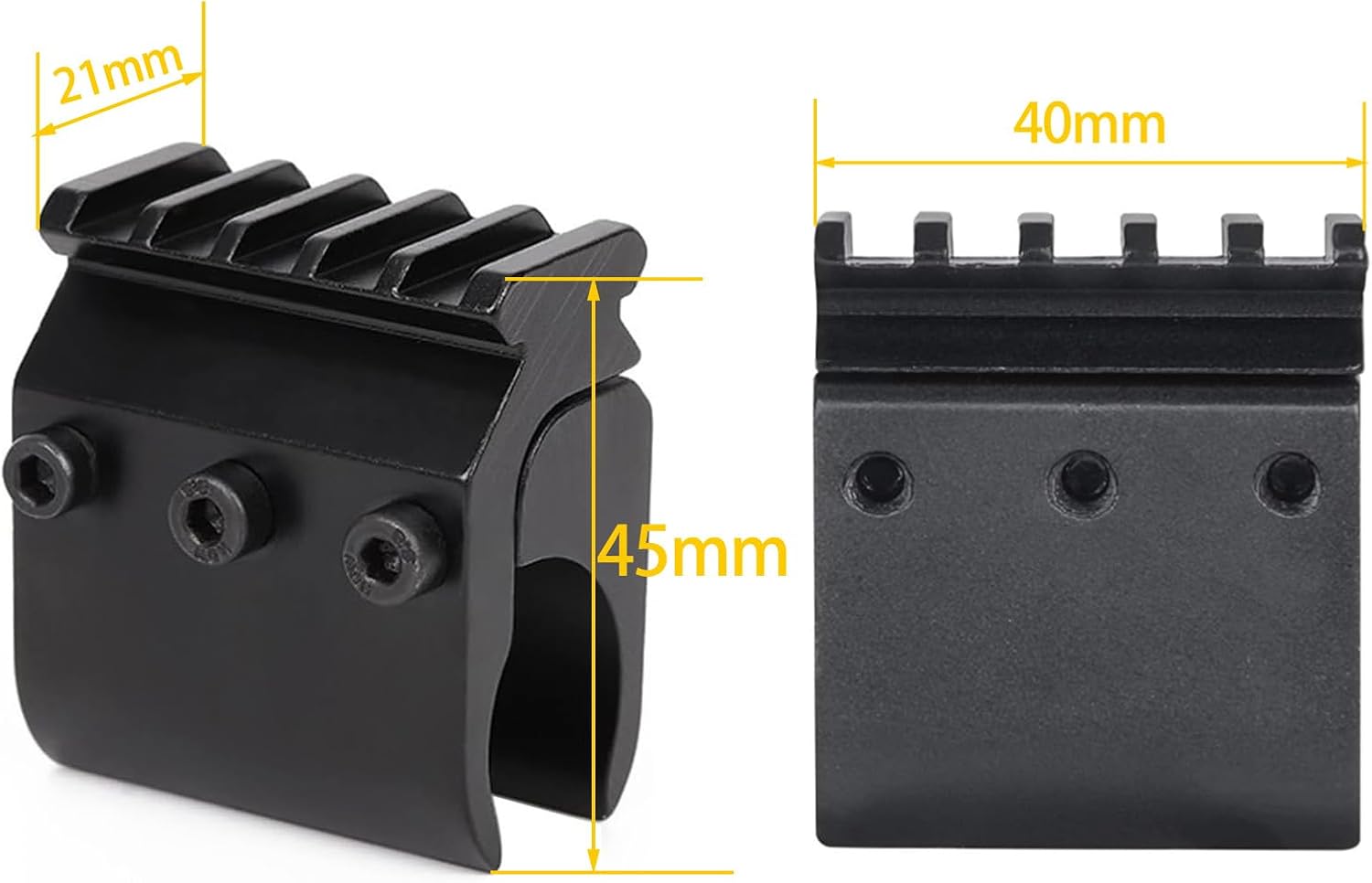 Barrel Clamp Mount Weaver Picatinny Rail Base Adapter for Flashlight Laser Sight