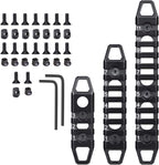 Picatinny Rail Sections for M-LOK & Keymod | 3/7/11-Slot Set | CNC Aluminum Alloy