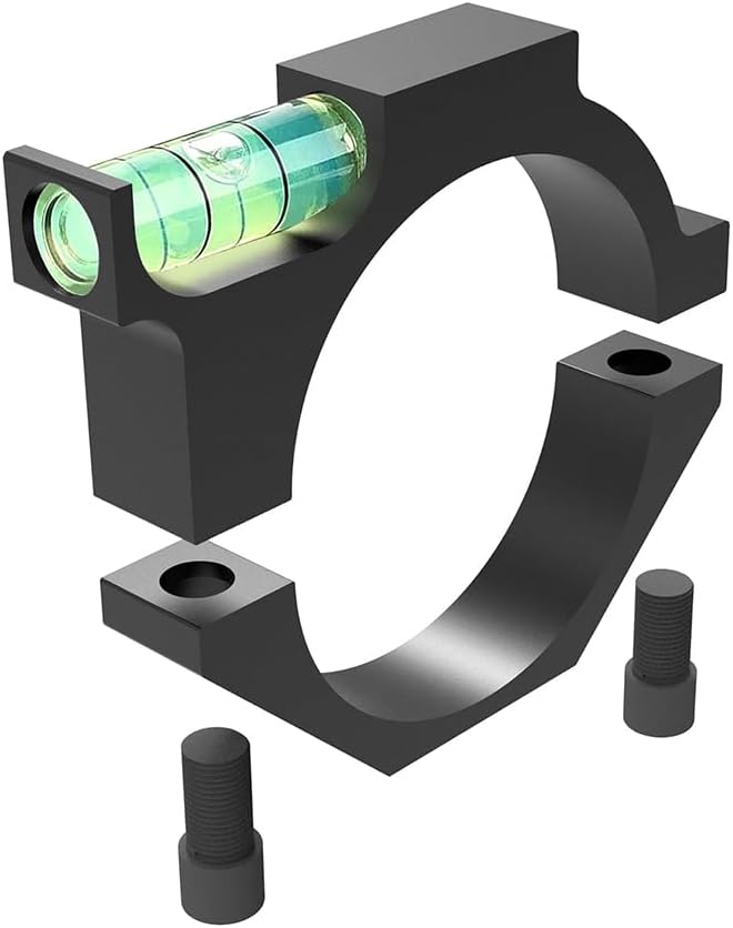 Rifle Scope Bubble Level, Anti-Cant Scope Level for 30mm Tube, Precision CNC Machined Spirit Level for Hunting, Shooting & Competition