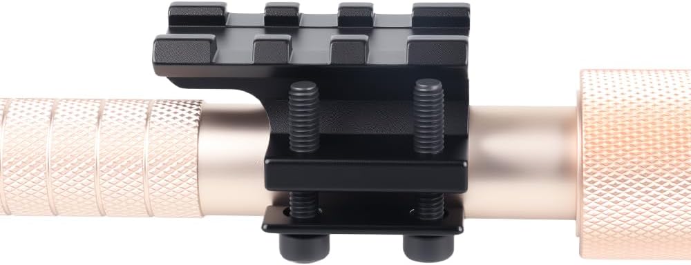 Barrel Clamp Picatinny Rail Mount – Fits 12-22mm Barrels, 2-Piece Aluminum for Flashlights, Lasers & Bipods