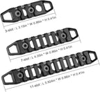 Picatinny Rail Sections for M-LOK & Keymod | 3/7/11-Slot Set | CNC Aluminum Alloy