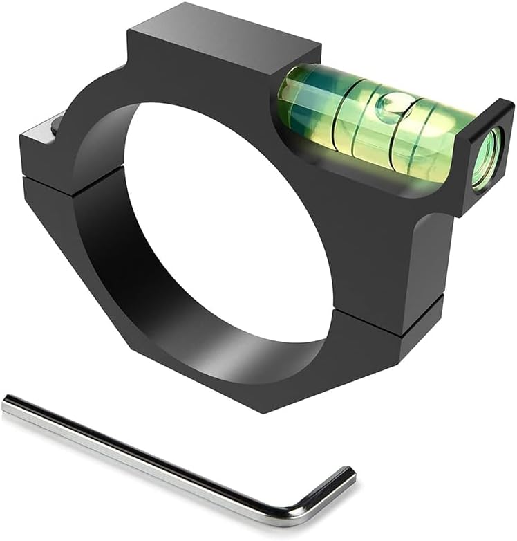 Rifle Scope Bubble Level, Anti-Cant Scope Level for 34mm Tube, Precision CNC Machined Spirit Level for Hunting, Shooting & Competition