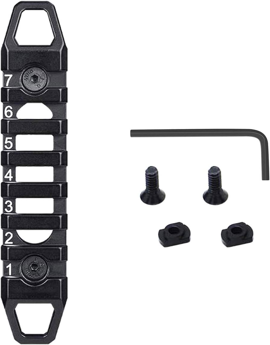 Picatinny Rail Sections for M-LOK & Keymod | 3/7/11-Slot Set | CNC Aluminum Alloy