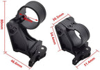 FAST FTC Flip-to-Center Magnifier Mount | QD Lever | 2.26" Centerline | 6061-T6 Aluminum