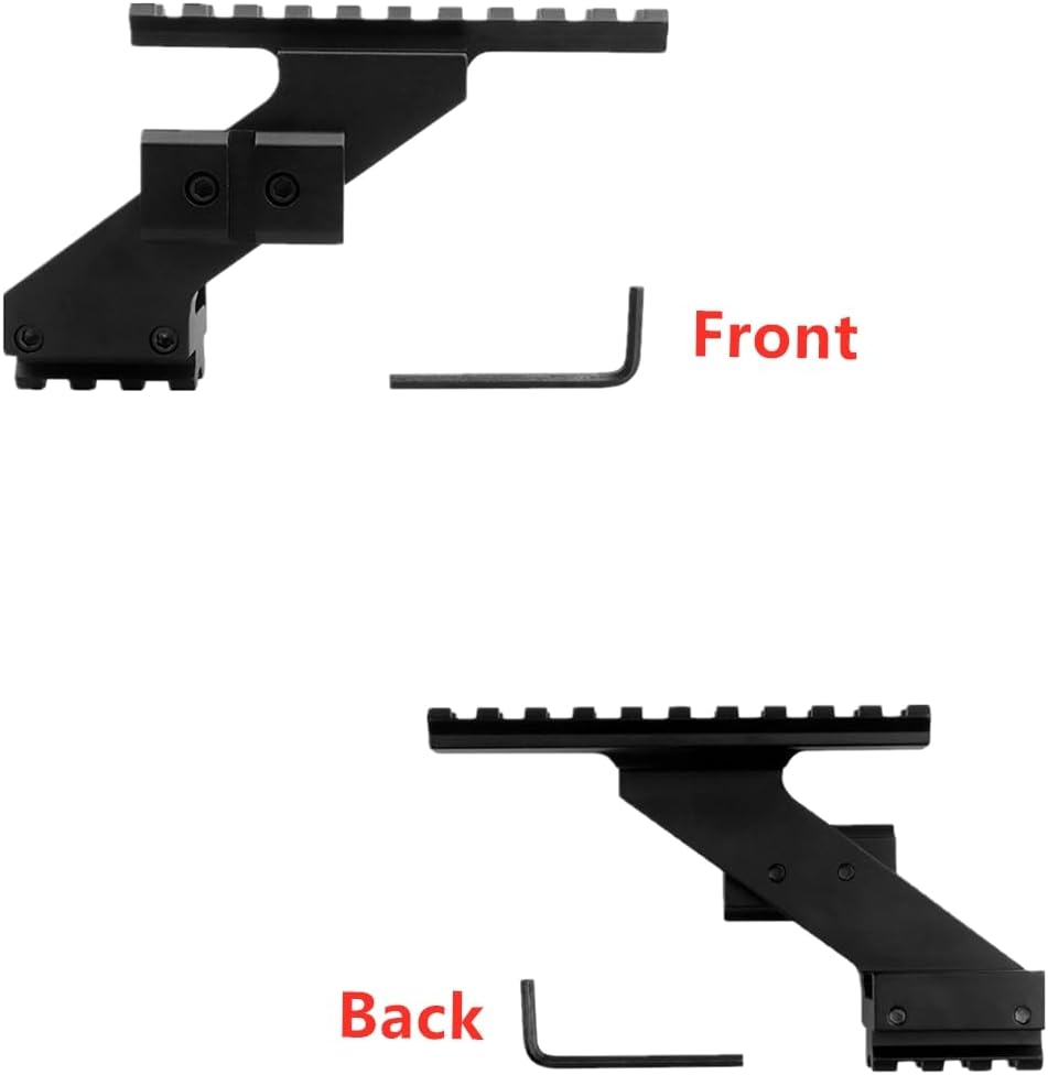 21mm Picatinny Rail Mount for Pistol | CNC Aluminum | 5" See-Thru Design