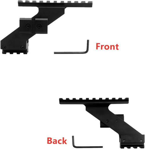 21mm Picatinny Rail Mount for Pistol | CNC Aluminum | 5" See-Thru Design