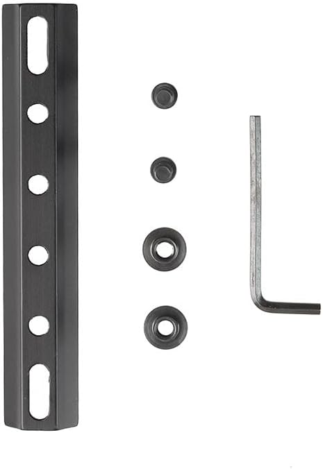 FRSF 6 Slots 20mm M-Lock Rail Mount, Scope Flashlight Laser Base Mount, Flat Bottom Aluminum Rail