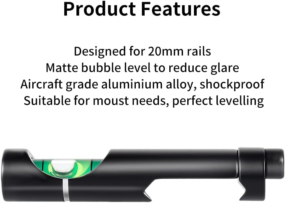 FRSF Scope Leveling Kit High Precision Bubble Scope Rail Level, Professional Bubble Scope Leveling System (Clamp 20mm)