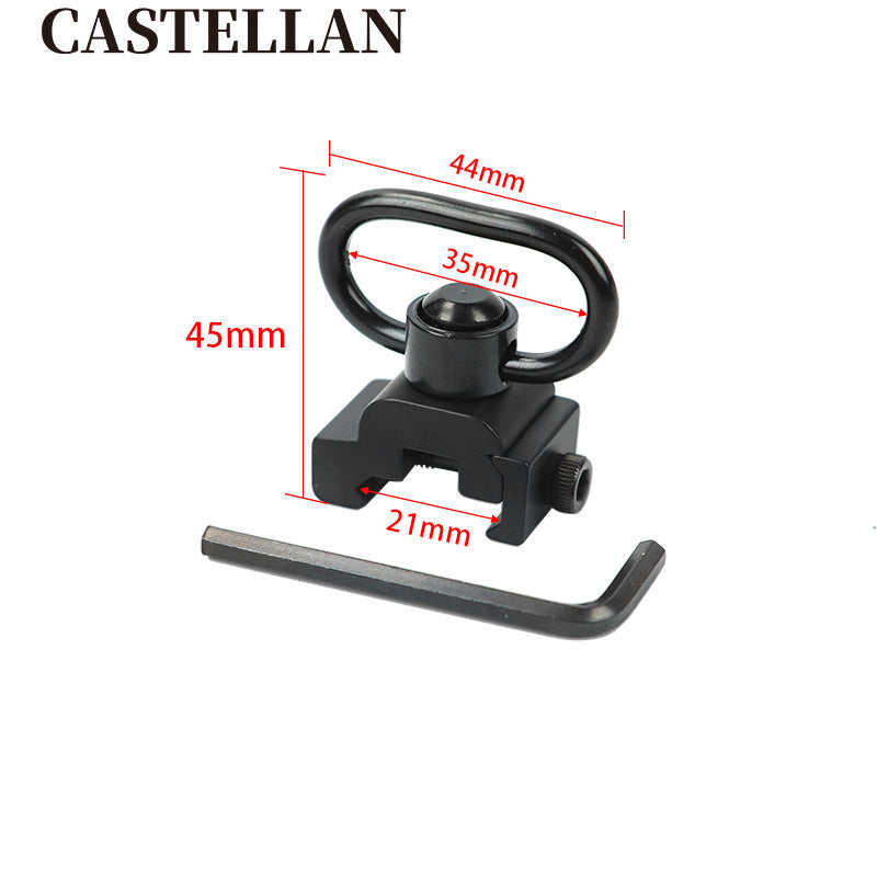 Sling Swivel Adapter for 20mm Picatinny Rail — Alloy Mount, Silent Operation, 2-Pack