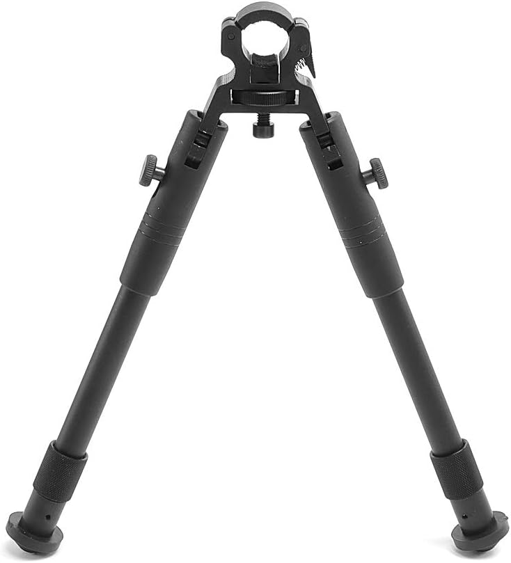Clamp-on Bipod for Rifles/Gun Holders 6-9 inch Folding Hard Bipod Adjustable Height Rubber Feet Metal Universal Mount
