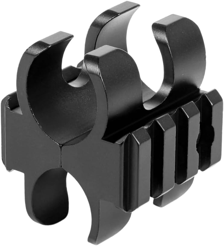 FRSF Barrel Clamp Mount Clamping Installation for Shotgun Flashlight Mount,Metal Butterfly Clip, Double-Sided Clip