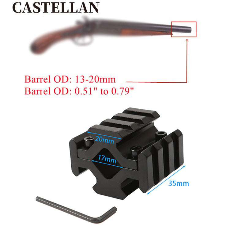 360° Barrel Mount | 3-Slot Picatinny / Weaver Rail | Tactical Clamp-On
