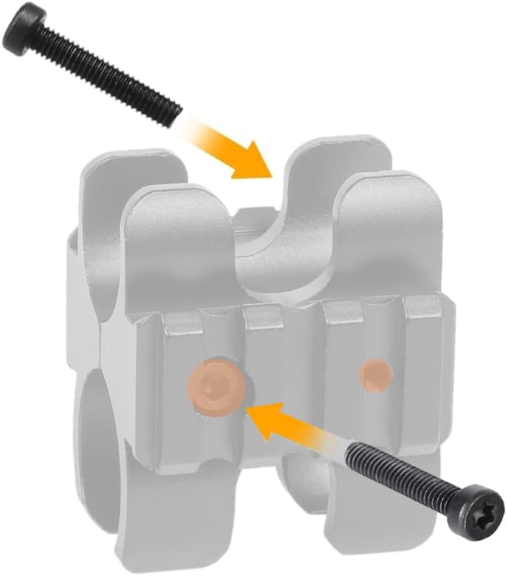 FRSF Barrel Clamp Mount Clamping Installation for Shotgun Flashlight Mount,Metal Butterfly Clip, Double-Sided Clip