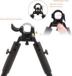 Clamp-on Bipod for Rifles/Gun Holders 6-9 inch Folding Hard Bipod Adjustable Height Rubber Feet Metal Universal Mount