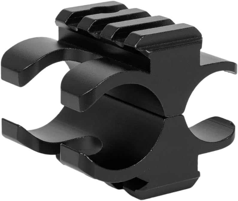 FRSF Barrel Clamp Mount Clamping Installation for Shotgun Flashlight Mount,Metal Butterfly Clip, Double-Sided Clip