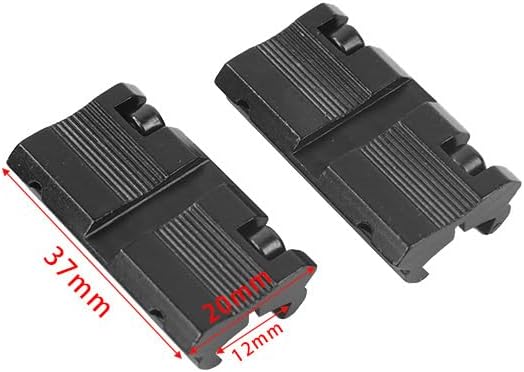 11mm to 20mm Rail Adapter | Aluminum Ring Converter | 37mm | 2-Pack