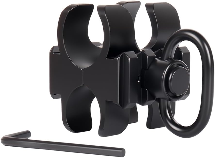 FRSF Barrel Clamp Mount Clamping Installation for Shotgun Flashlight Mount,Metal Butterfly Clip, Double-Sided Clip