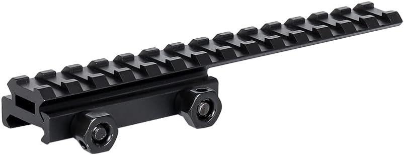 Extened Long Raiser Mount Base，High Profile Picatinny Weaver Rail Flat Top Mount Adaptor and Riser for Scopes and Optics，14 Slots 5.7in L