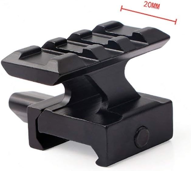 45mm Slanted Riser Mount | 3-Slot 20mm Picatinny | Aluminum | For Red Dot Sights