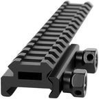 Extened Long Raiser Mount Base，High Profile Picatinny Weaver Rail Flat Top Mount Adaptor and Riser for Scopes and Optics，14 Slots 5.7in L