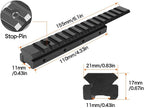 FRSF 3/8" 11mm to 7/8" 20mm Dovetail to Picatinny Rail Adapter, Low Profile 11mm to 20mm Picatinny Riser Mount