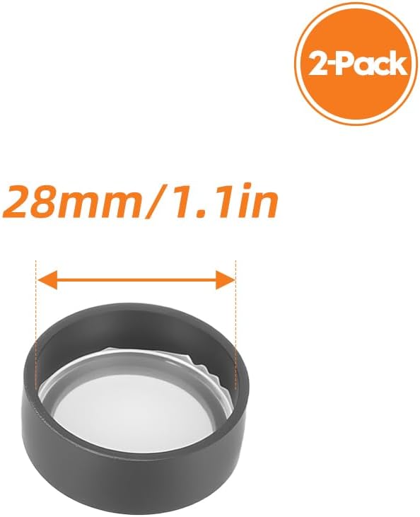 28mm Lens Protector Cover for Red Dot & Flashlight – 500 FPS Impact Resistant, 2-Pack (Fits T1, T2, M300V, M600V, X300V, X400V)
