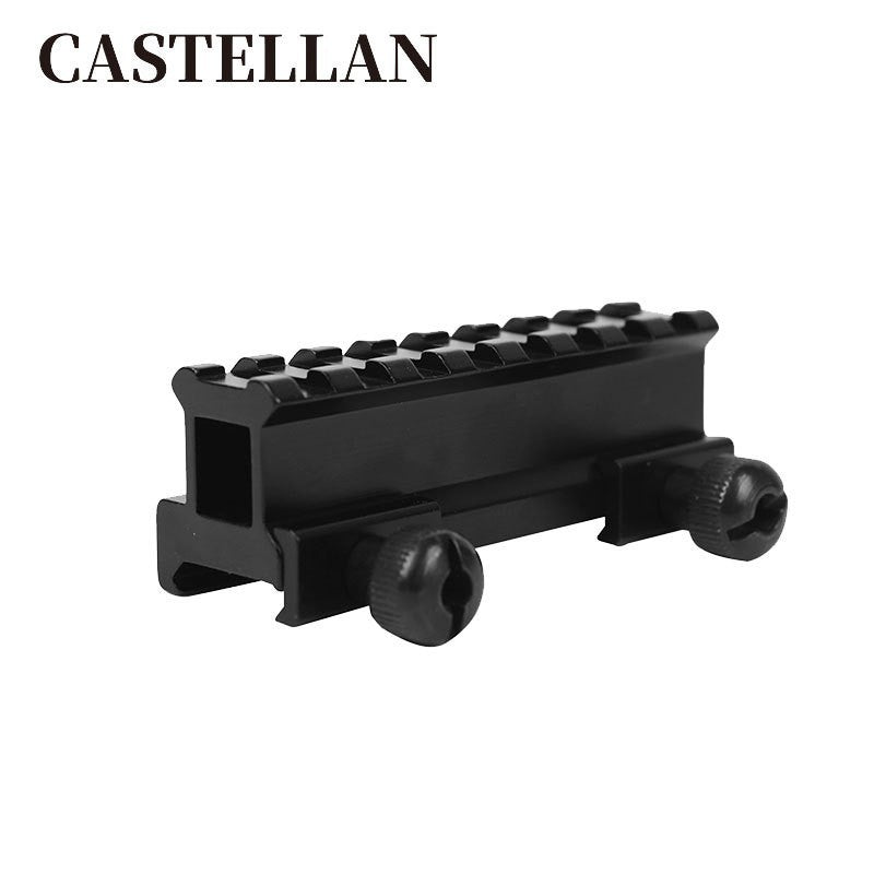 1" See-Through Riser Mount | 8-Slot Picatinny | Hi-Profile | Aircraft-Grade 6061 Aluminum