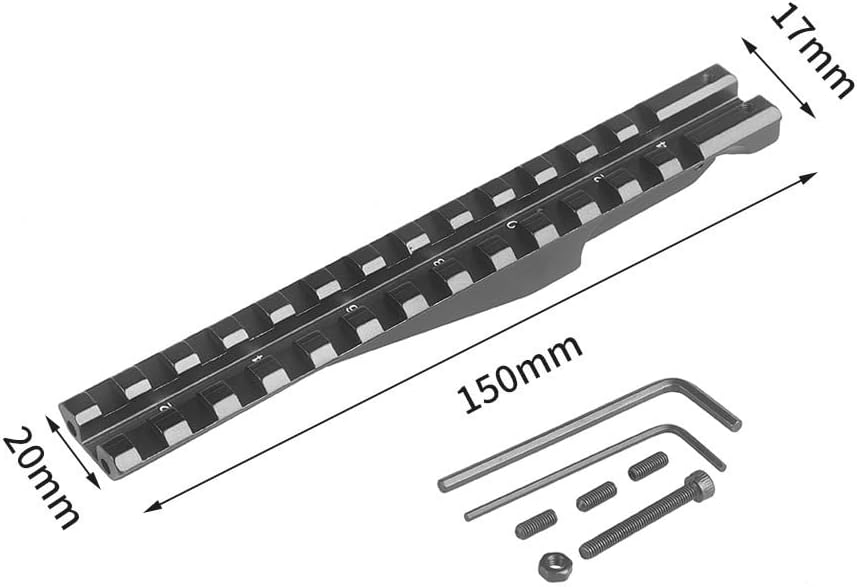 Extended Low Profile Rail Mount | 5.9" / 150mm | MIL-SPEC 1913 Picatinny | 6061 Aluminum | Black