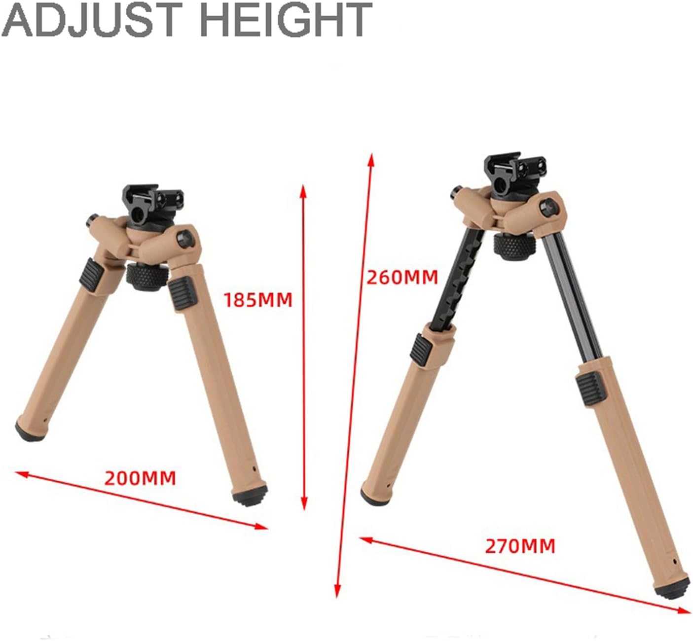 Shooting Stick Bipod Hunting Rests, Aluminum Alloy Hunting Rest Monopod with 360° Rotatable V Yoke, Adjustable Height for Sitting, Kneeling, Standing in Ground Blinds