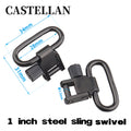 QD Sling Swivel Mount — 1.25" Two-Point Sling Clips, Carbon Steel, Silent, Knurled Knob, 2-Pack, Black