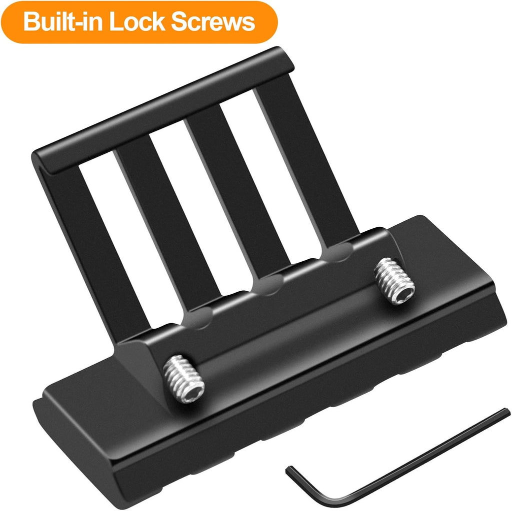 45° Offset Picatinny Rail Mount | 5-Slot | 21mm | 6061 Aluminum | 2-Pack