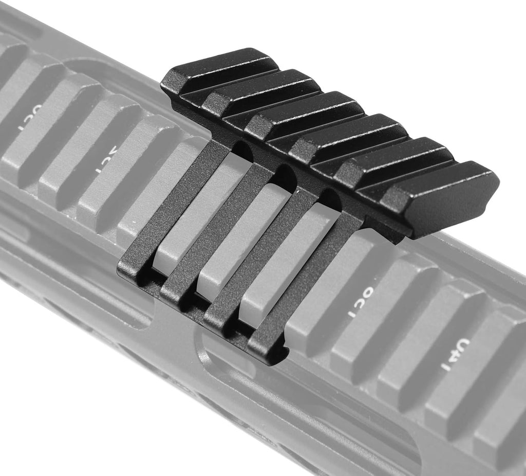 45° Offset Picatinny Rail Mount | 5-Slot | 21mm | 6061 Aluminum | 2-Pack