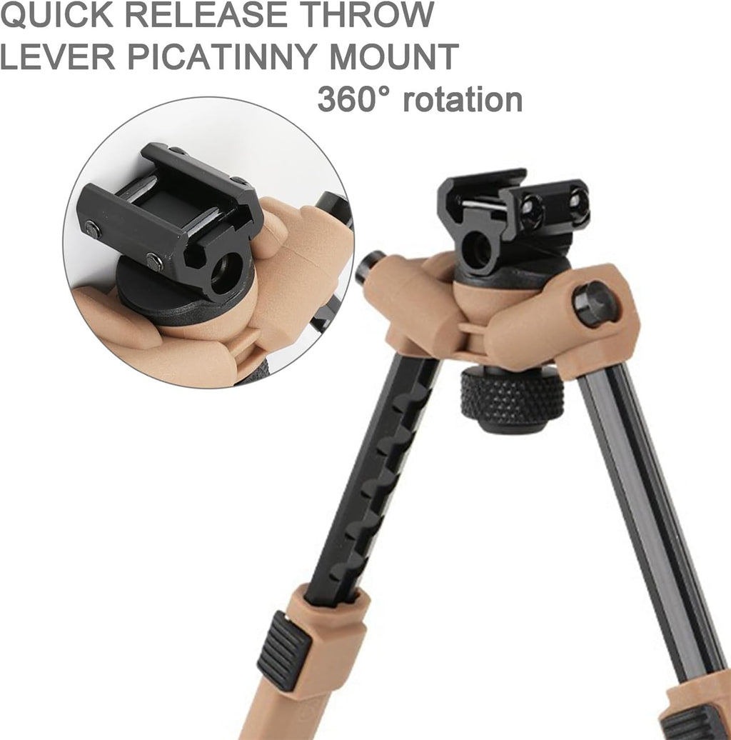 Shooting Stick Bipod Hunting Rests, Aluminum Alloy Hunting Rest Monopod with 360° Rotatable V Yoke, Adjustable Height for Sitting, Kneeling, Standing in Ground Blinds