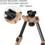 Shooting Stick Bipod Hunting Rests, Aluminum Alloy Hunting Rest Monopod with 360° Rotatable V Yoke, Adjustable Height for Sitting, Kneeling, Standing in Ground Blinds