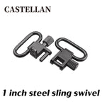 QD Sling Swivel Mount — 1.25" Two-Point Sling Clips, Carbon Steel, Silent, Knurled Knob, 2-Pack, Black