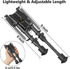 6-9 Inches Picatinny Bipod Adjustable Spring Return with Picatinny Adapter