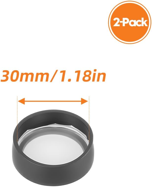30mm Lens Protector Cover for Red Dot Sight & Flashlight – 500 FPS Impact Resistant, 2-Pack (Fits TLR1 & 30mm Lens Devices)