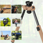 Shooting Stick Bipod Hunting Rests, Aluminum Alloy Hunting Rest Monopod with 360° Rotatable V Yoke, Adjustable Height for Sitting, Kneeling, Standing in Ground Blinds