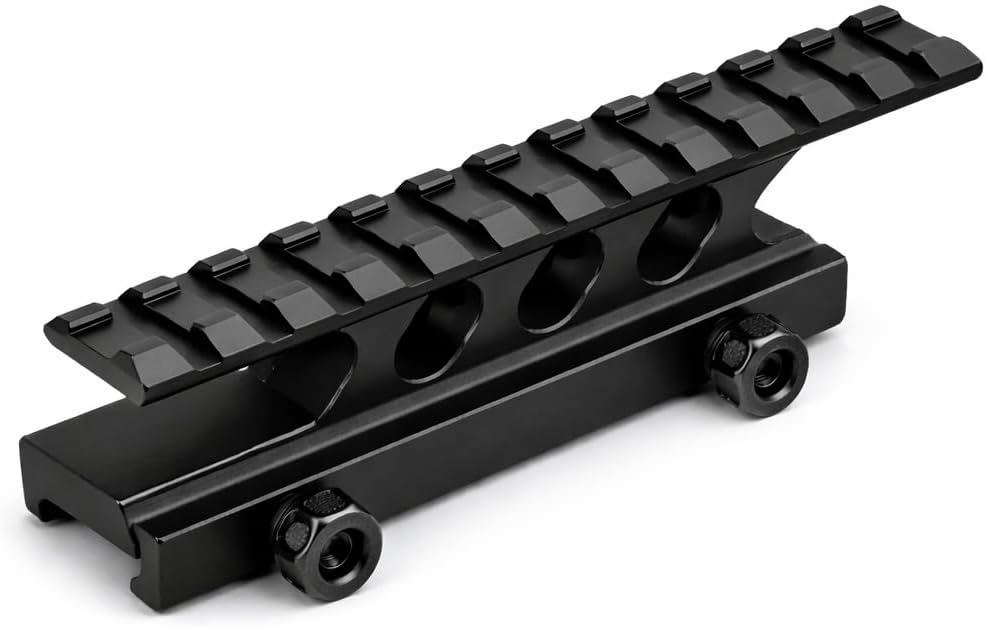 Picatinny Rail Riser Mount | 13-Slot High Profile, 140mm, 20mm Aluminum, Fits Scopes & Red Dots