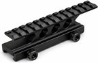 Picatinny Rail Riser Mount | 13-Slot High Profile, 140mm, 20mm Aluminum, Fits Scopes & Red Dots
