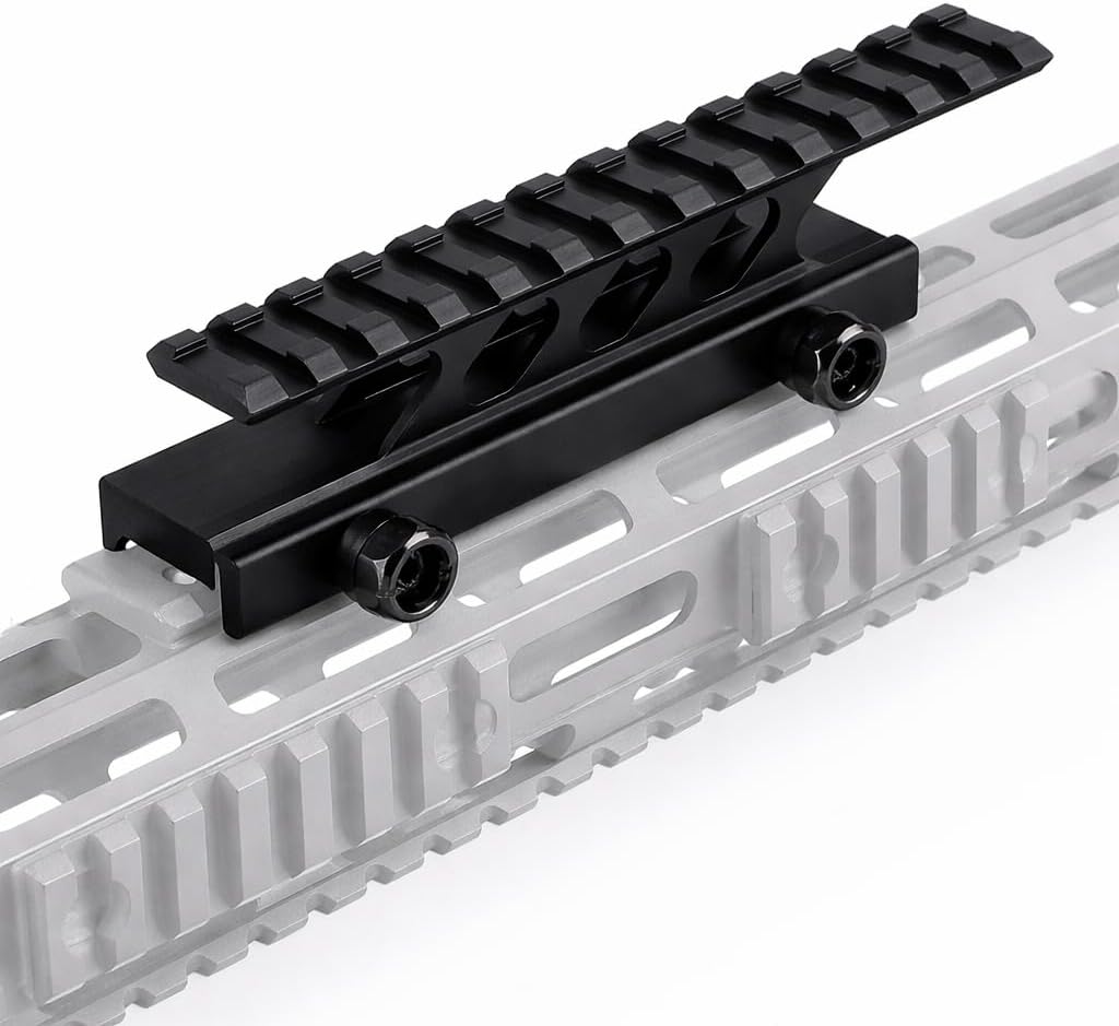 Picatinny Rail Riser Mount | 13-Slot High Profile, 140mm, 20mm Aluminum, Fits Scopes & Red Dots