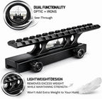 Picatinny Rail Riser Mount | 13-Slot High Profile, 140mm, 20mm Aluminum, Fits Scopes & Red Dots