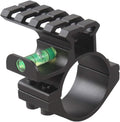 30mm / 1" Scope Ring Adapter with Picatinny Rail & Bubble Level | Barrel Clamp Mount for Rifle Scope, Laser & Flashlight