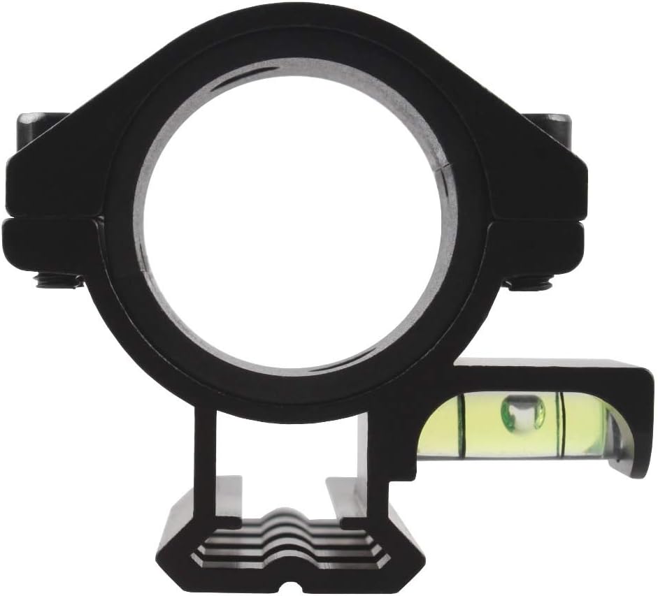 30mm / 1" Scope Ring Adapter with Picatinny Rail & Bubble Level | Barrel Clamp Mount for Rifle Scope, Laser & Flashlight