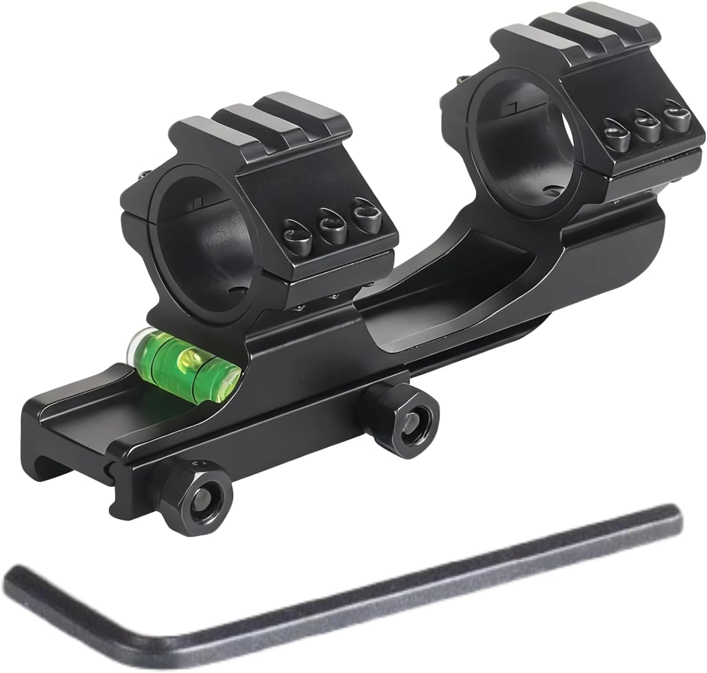 Scope Rings with Bubble Level | 1"/1.2" Tube Clamp Mount | 21mm Top Rail