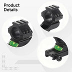 Scope Rings with Bubble Level | 1"/1.2" Tube Clamp Mount | 21mm Top Rail