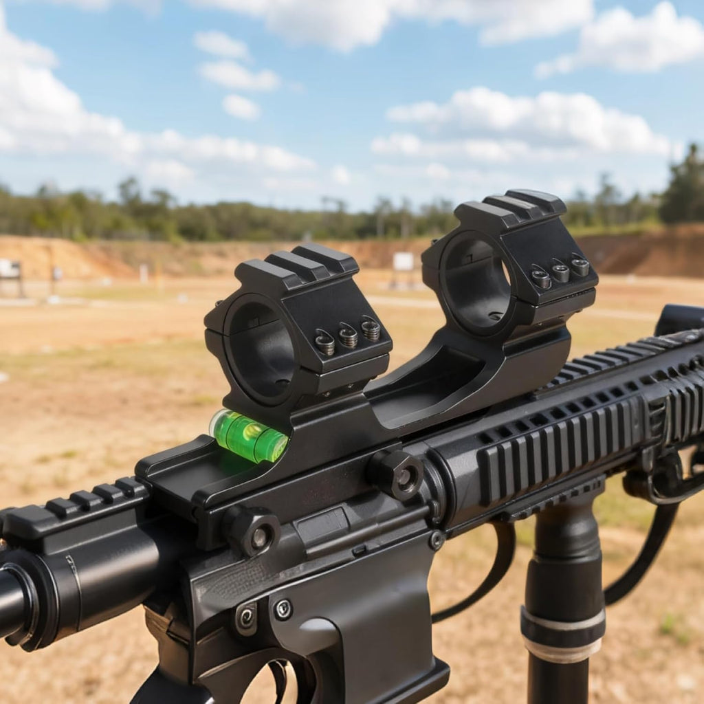 Scope Rings with Bubble Level | 1"/1.2" Tube Clamp Mount | 21mm Top Rail