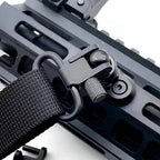 QD Sling Swivel Mount — 1.25" Two-Point Sling Clips, Carbon Steel, Silent, Knurled Knob, 2-Pack, Black