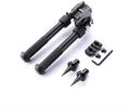 6.5-9 inch Hunting Tactical Bipod, Foldable and Adjustable Bipod, CNC QD Lever Mounting, 360-Degree Rotating Adapter with Bipod Nails and Keymod Picatinny Rail Mounting